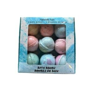 Naturally Vain 9 Pack Bath Bomb Set 2 Pounds of Bath Bombs 4.5oz Each Vegan